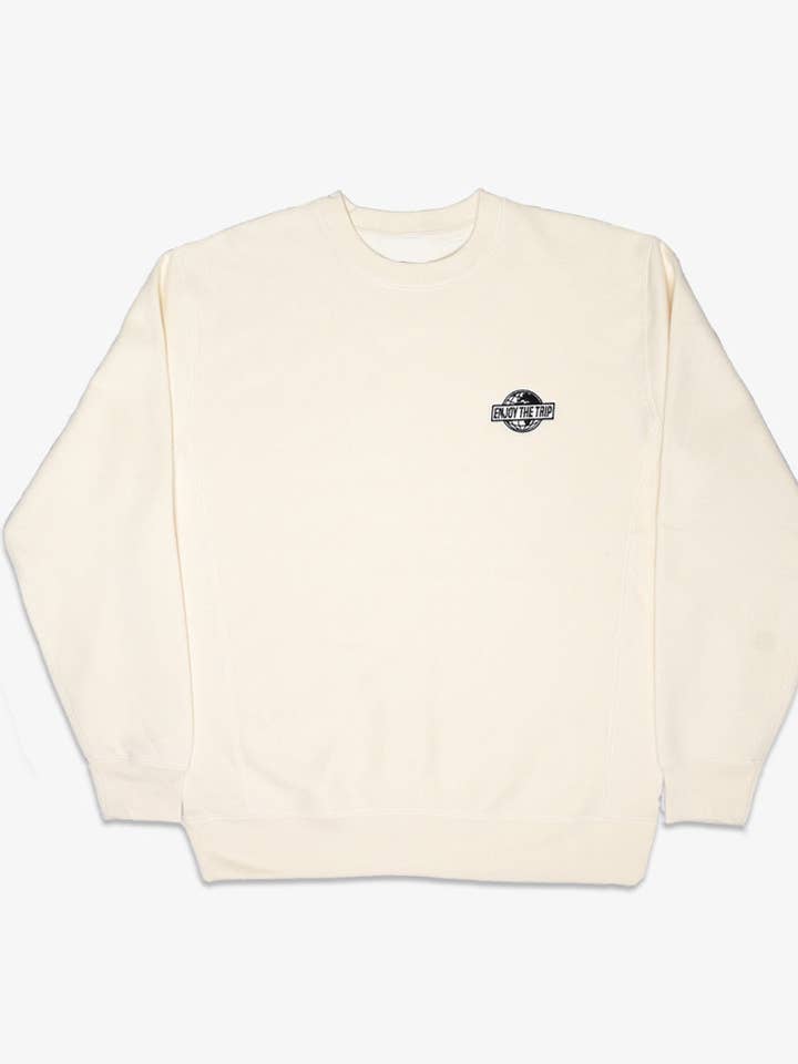 Enjoy the Trip Globe Patch Crewneck - Oat for wholesale by Dipped®