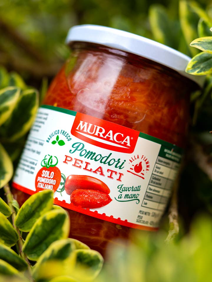 Tomates Pelées à la Flamme 580g pour la vente par Muraca srl