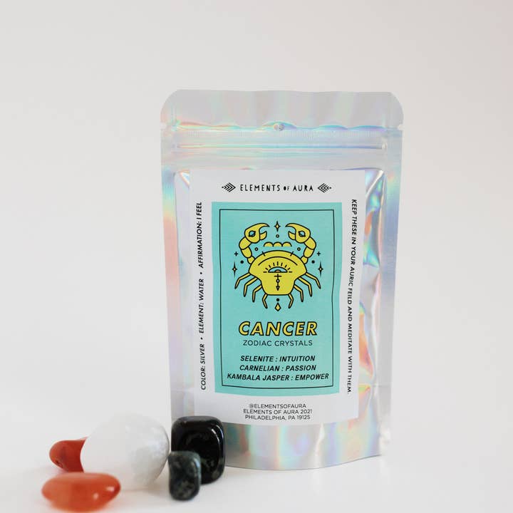 Elements of Aura – wholesale Andlig sten/kristall – Cancer Zodiac kristall Set