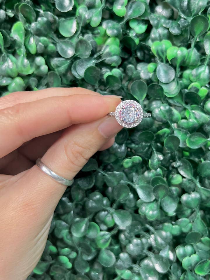 Anillo Halo rosa para venta al por mayor de Briano Wholesale