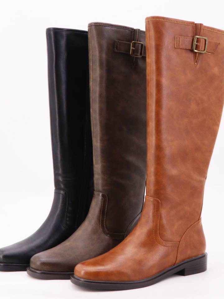 Mars Sky Shoes Wholesale - Wholesale Boots - Women's - Bamboo CITYWALK-11 Women Buckle Strap Knee High Riding Boots-12 Pairs Pack-31.35/Pair0