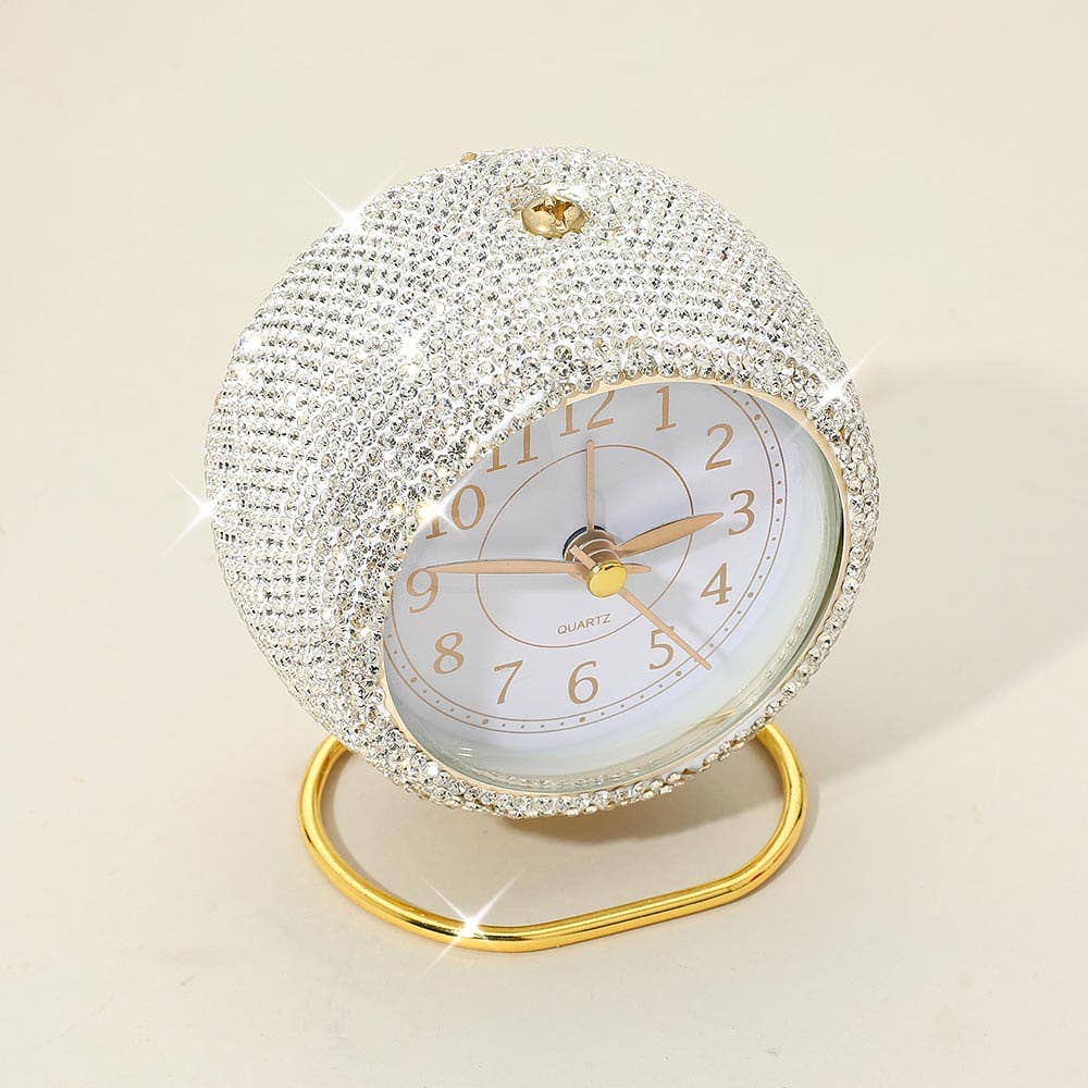 Sensibling Corp. - Wholesale Desk Clock - Light Up Bling Rhinestone Studded Quartz Table Clock4