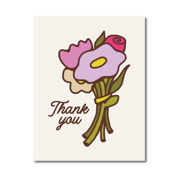 Thank You Bouquet Greeting Card for wholesale by Amberhill
