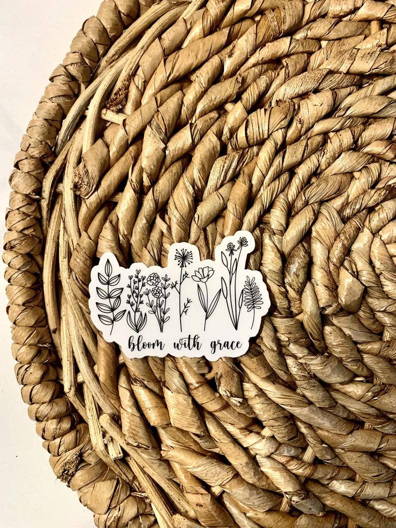 MarieDesignCo – Adesivo por atacado – Flor clara com adesivo de graça, adesivo de flores silvestres, floral1