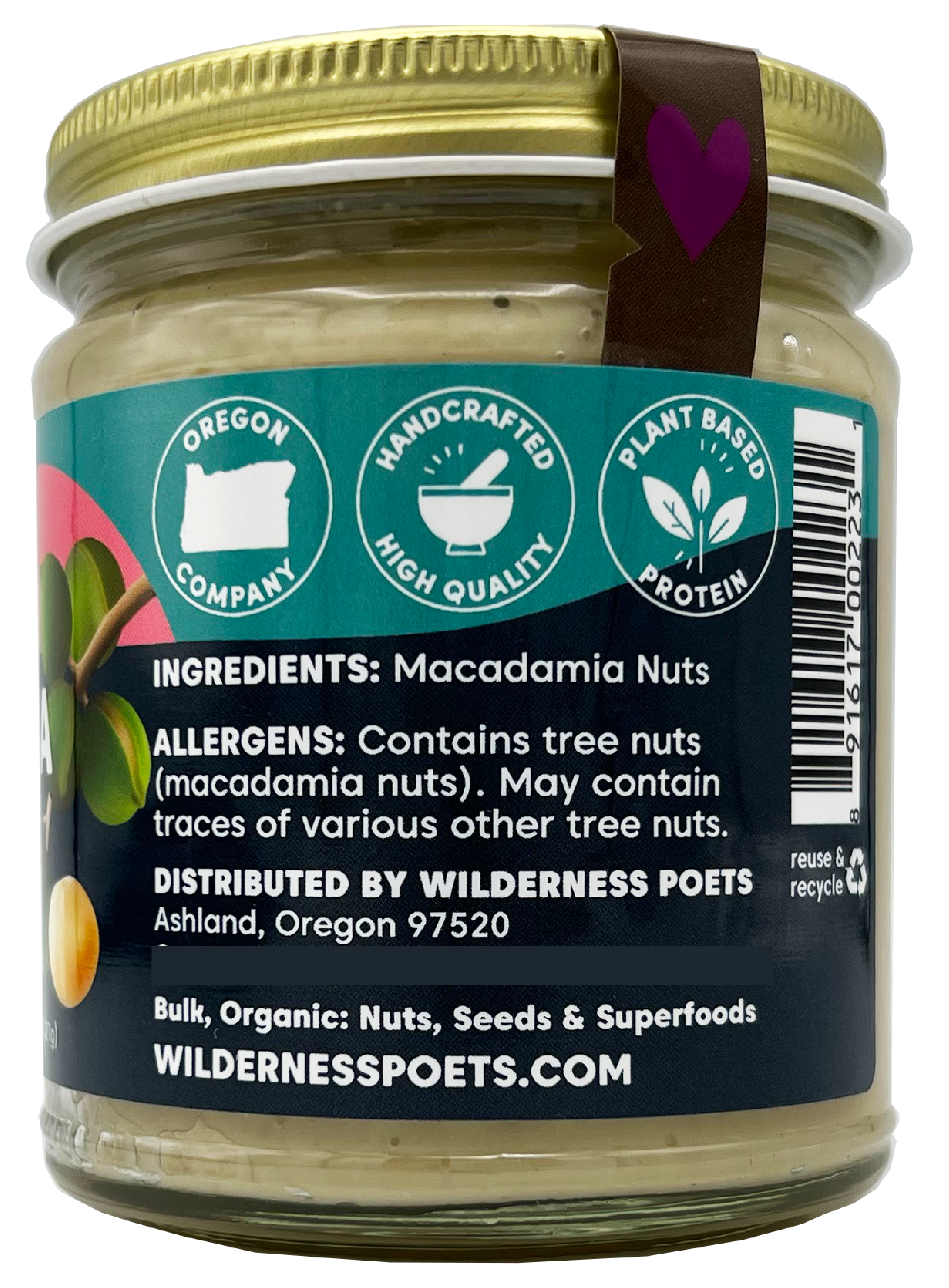 Wilderness Poets - Wholesale Nut Butter - Macadamia Nut Butter1