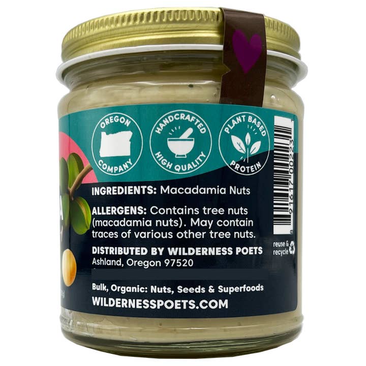 Wilderness Poets - Wholesale Nut Butter - Macadamia Nut Butter1