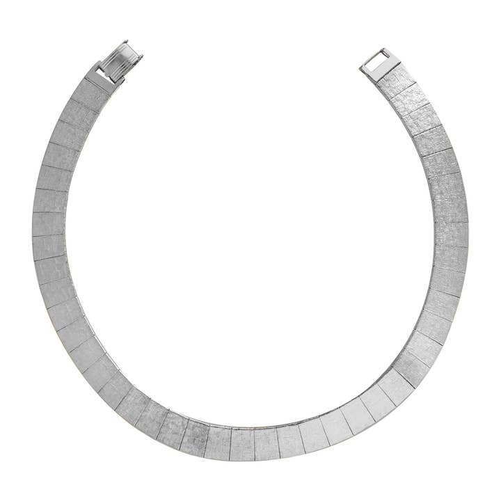 1928 Jewelry Textured Metal Link Mesh Collar Necklace for wholesale by 1928 Jewelry