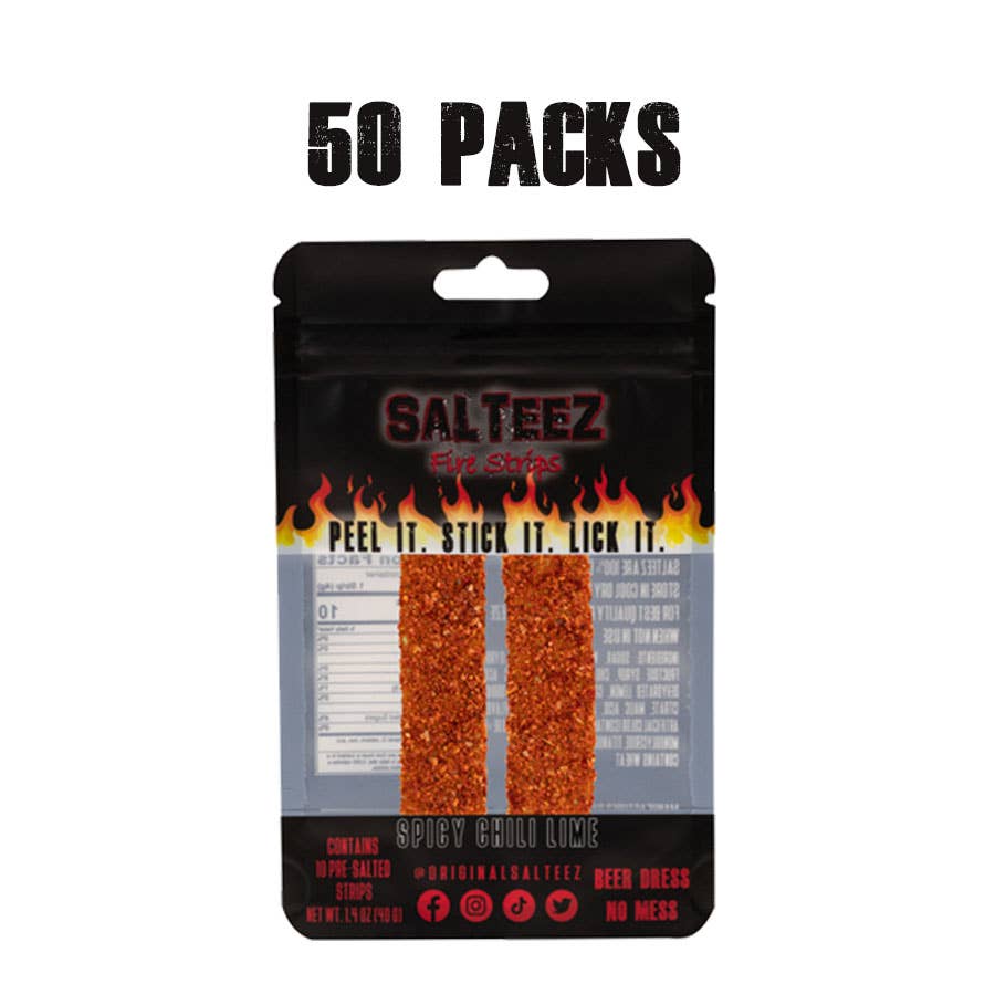 Salteez – wholesale Drinkprydnad – Salteez Beer Salt Strips - 50 pack fodral5