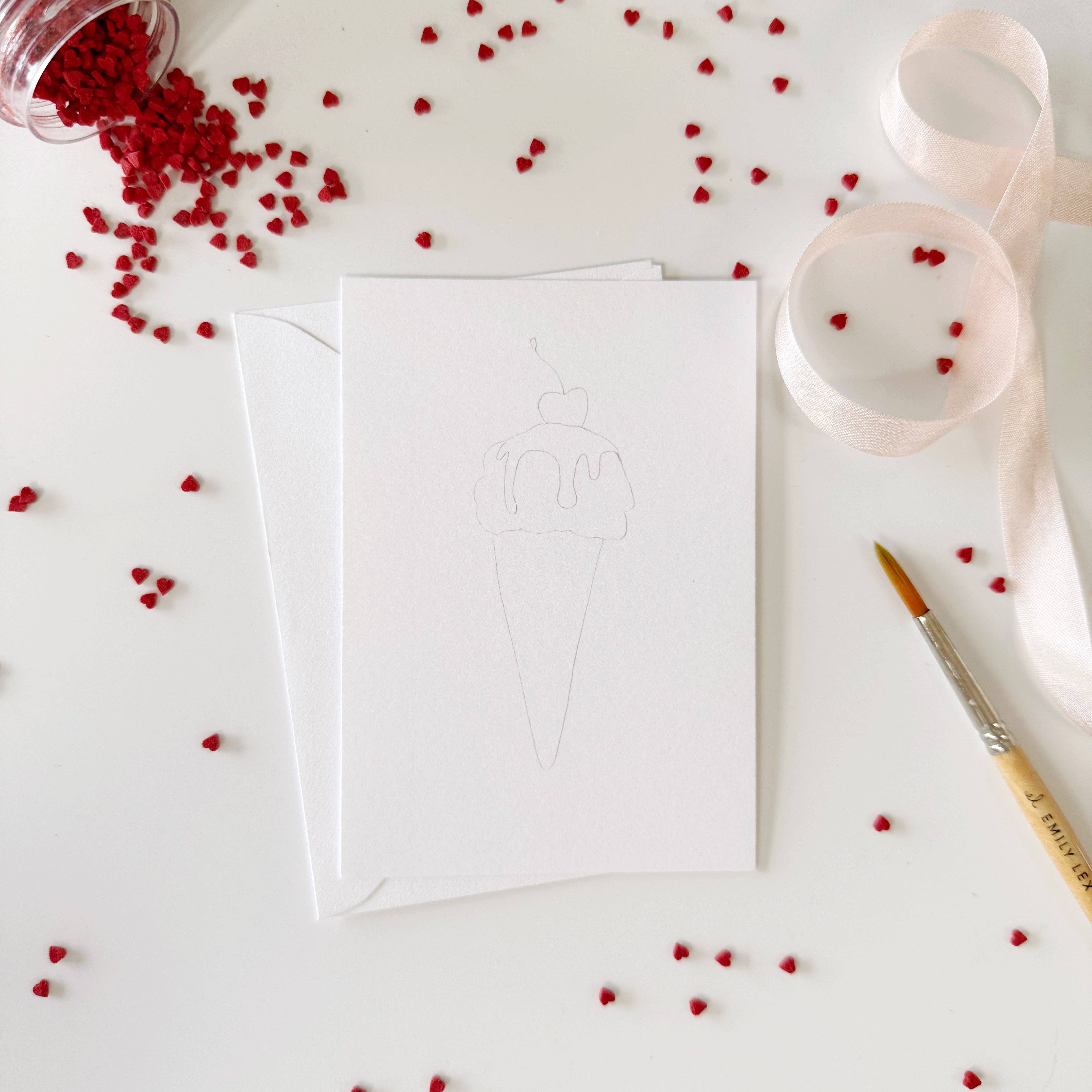 emily lex studio - Wholesale Stationery/Notecard Set - sweet treats paintable valentines9