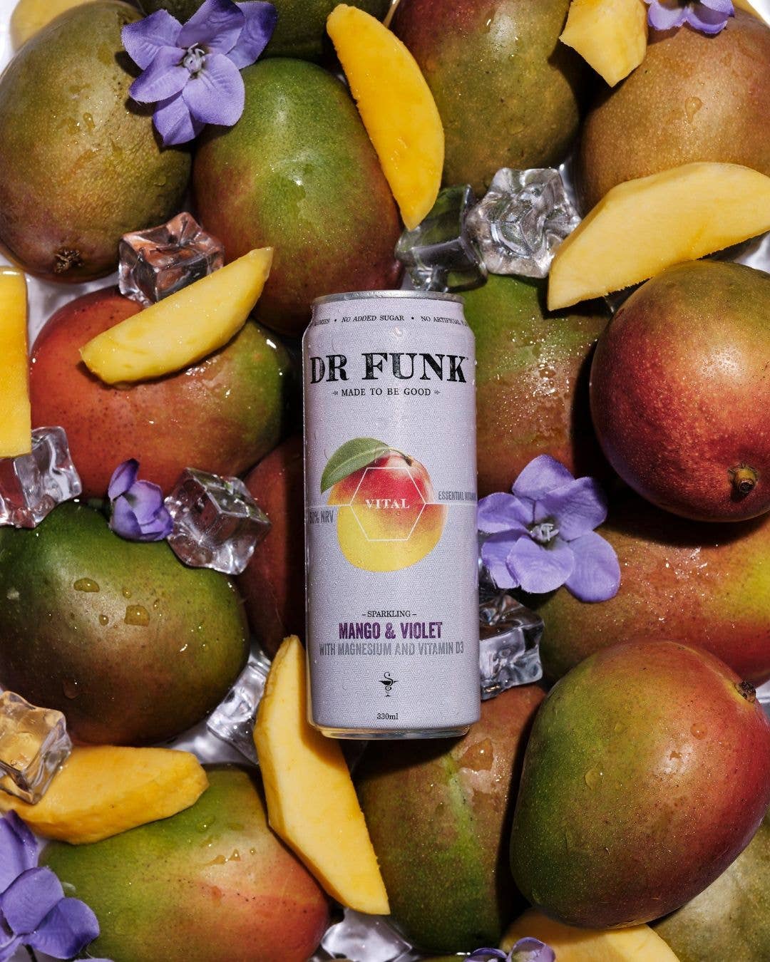 Dr Funk – wholesale Sparkling water – Mango with Magnesium and 6 essential nutrients 12 Pack4