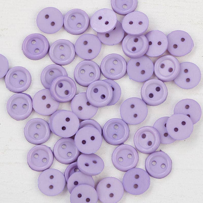 Factory Direct Craft - Wholesale Sewing Button/Snap - 50 Micro Mini Tiny Buttons - 6mm (about 1/4") - Select Color3