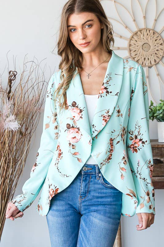 MINT SJ1206-21 FLORAL OPEN BLAZERS for wholesale on Faire3