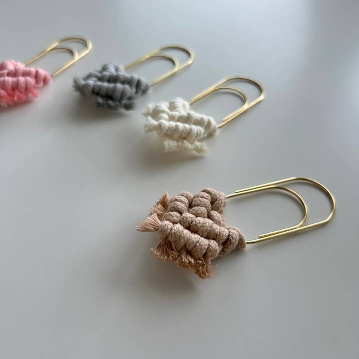 Penguin Knots - Wholesale Bookmark - Macrame Paperclip Bookmark6