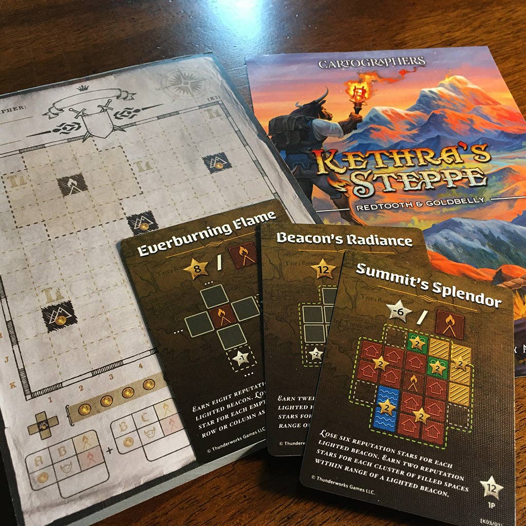 Thunderworks Games - Wholesale Board Game - Cartographers: Map Pack 5, Kethra's Steppe2