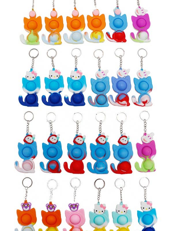 Cat Charm Fidget Toy Key Chain for wholesale by Cap Zone