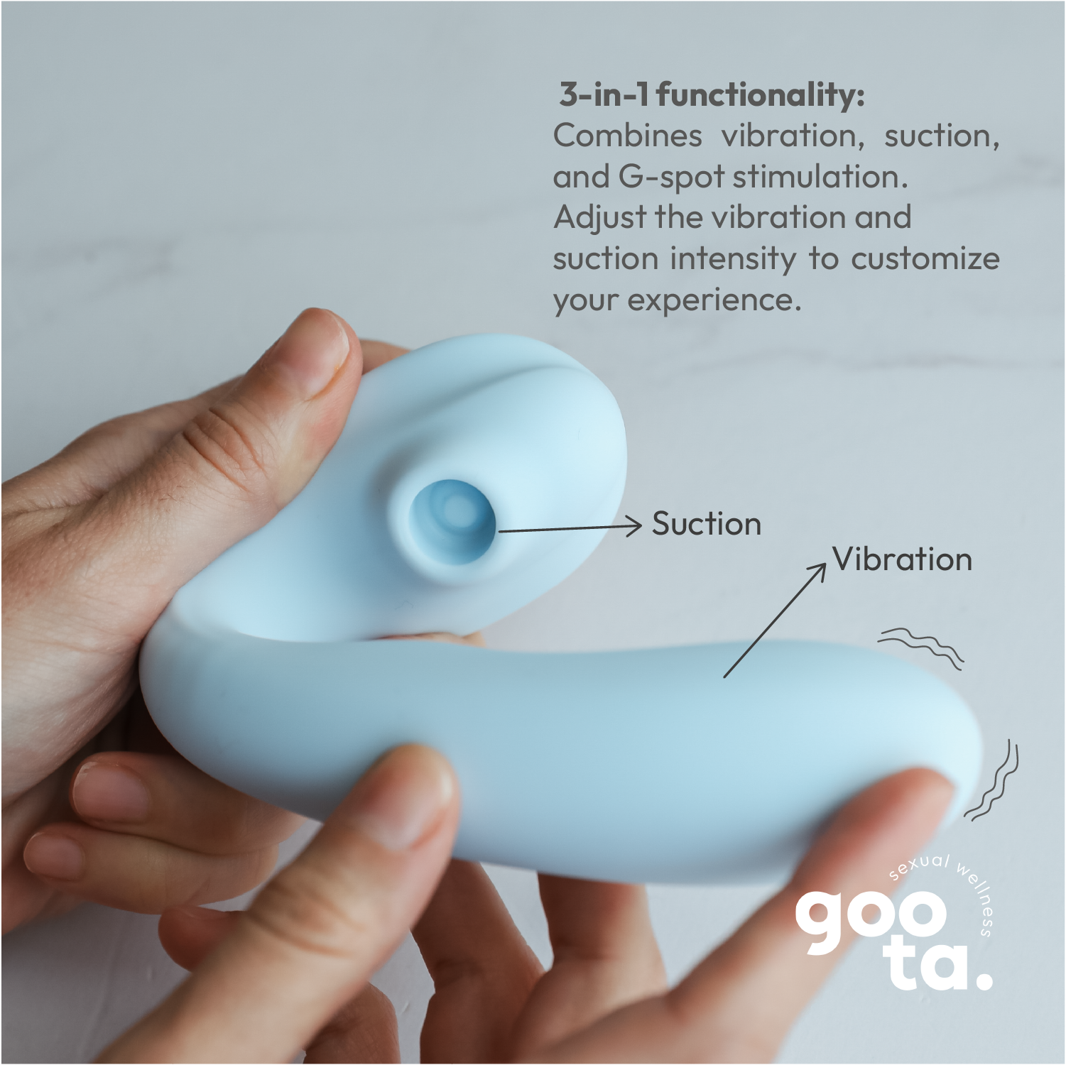 Goota – Brinquedo sexual por atacado – Lambedor de Clitóris Ponto G, vibrador Dildo 3 em 1 goota6
