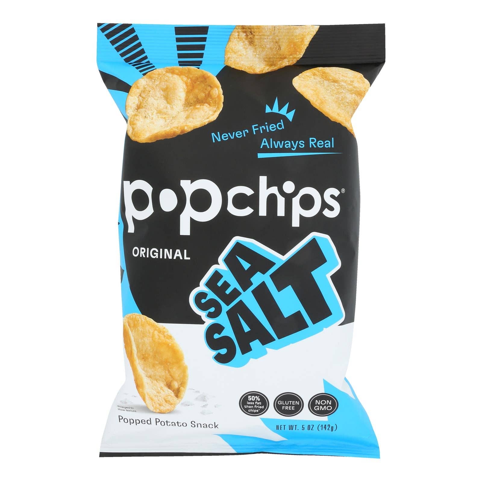 Everyday Supply Co - Wholesale Chips - Popchips Potato Chip - Sea Salt - Case of 12 - 5 oz0