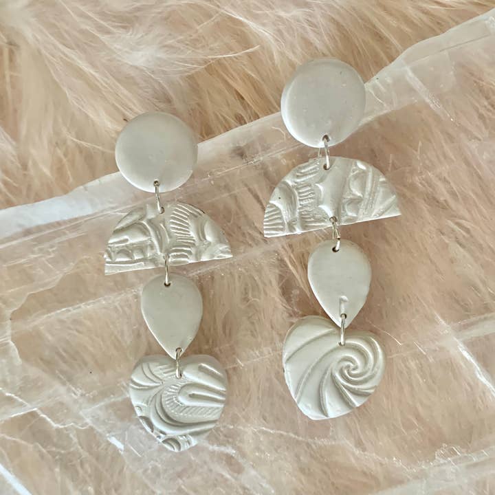 Hope Clay Dangle Earrings for wholesale by Wyndom Haus