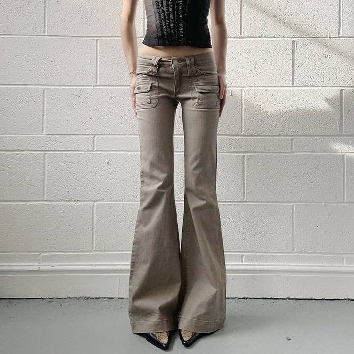 2025 Vintage Flare LowRise Washed Workwear Jeans and other Purchase Wholesale super flare jeans. Free Returns & Net 60 Terms on Faire trending on Faire.