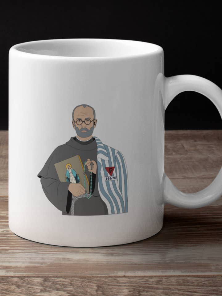 St. Maximilian Kolbe Coffee Mug - 11 oz. for wholesale by Sock Religious