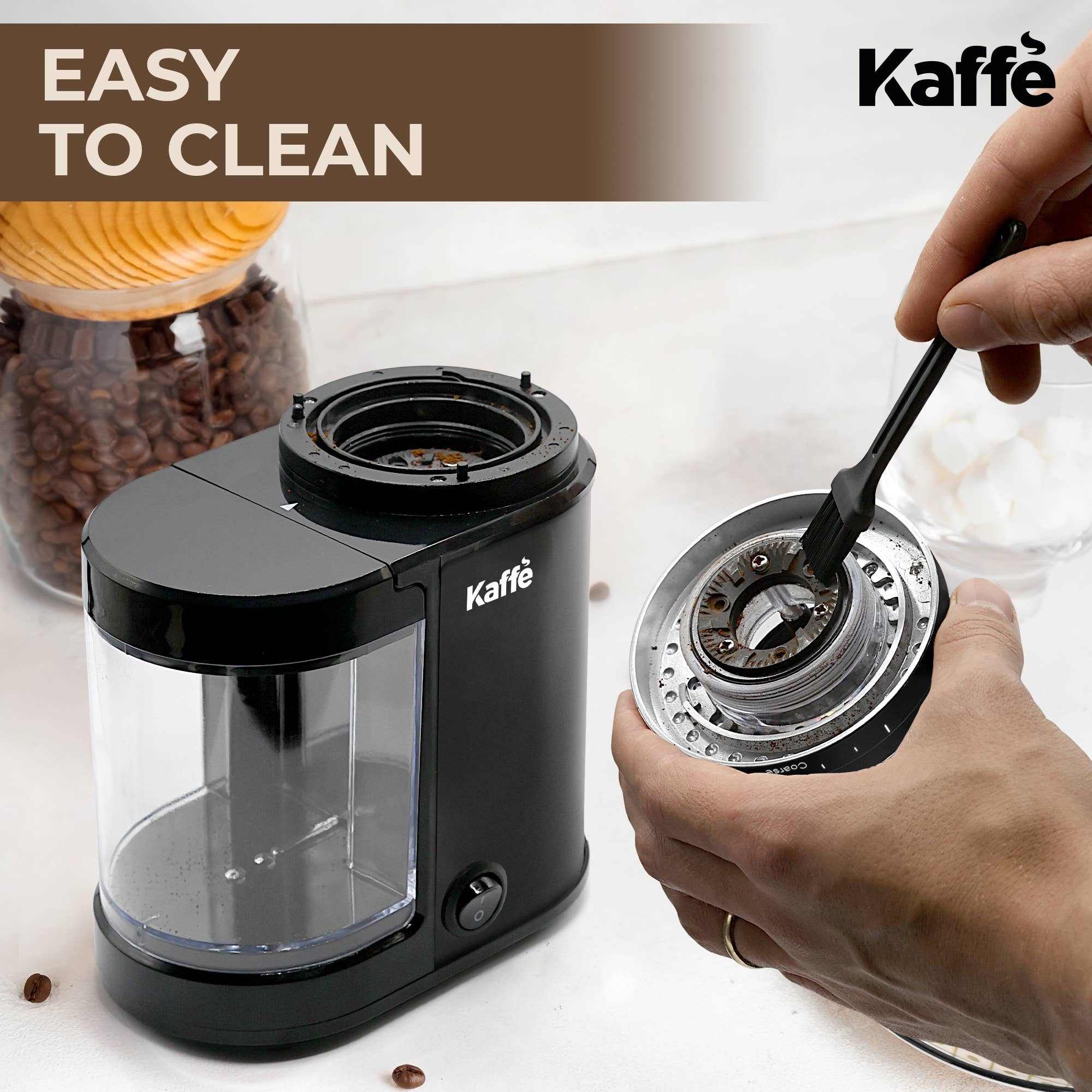 Kaffe - Wholesale Coffee Grinder - Kaffe Electric Burr Coffee Grinder Stainless Steel - 5.5 oz5