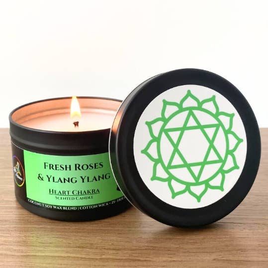 Lit From Above - Wholesale Jar/Filled Candle - Fresh Roses & Ylang Ylang • 6 oz2