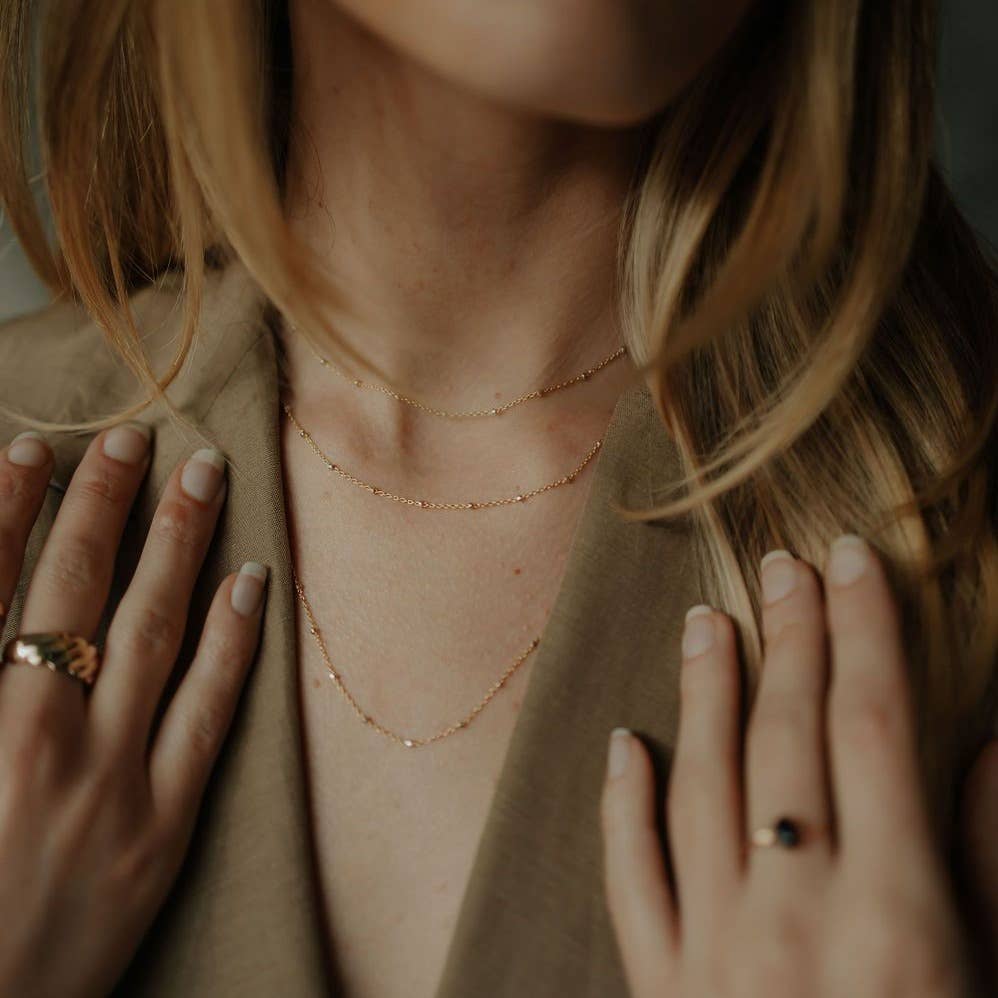 Ofina Jewelry - Wholesale Choker/Collar - 2 Tone Ball Chain Choker3