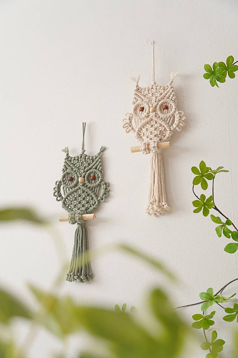 BeanDaikon – wholesale Väggdekor - Barn och baby – Macrame Uggla Vägghängande W7310