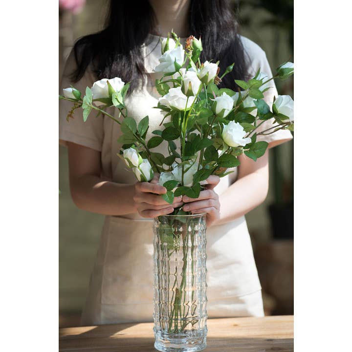 A&B Home Group Inc. - Wholesale Artificial Plant - 6.5x3.5x25"H Rose Spray - White3