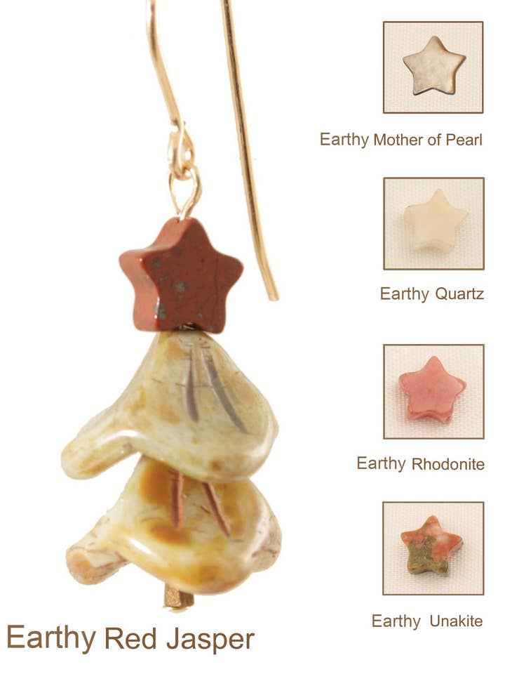 Winter Whimsy Christmas Tree Earrings - 14 Kt Goldfilled for wholesale by Ardent Designs