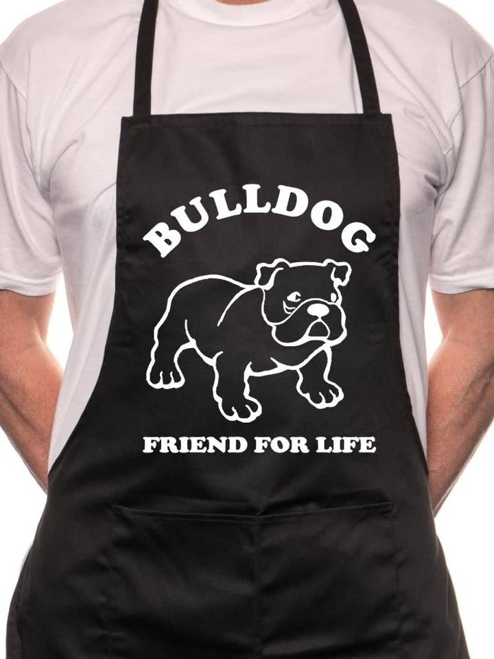 Bulldog Dog Lover BBQ Cooking Apron for wholesale by Print4U