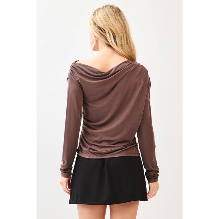 mittoshop - Wholesale Knit Top - Women's - ONE SHOULDER LONG SLEEVE DRAPE BRUSHED KNIT TOP18