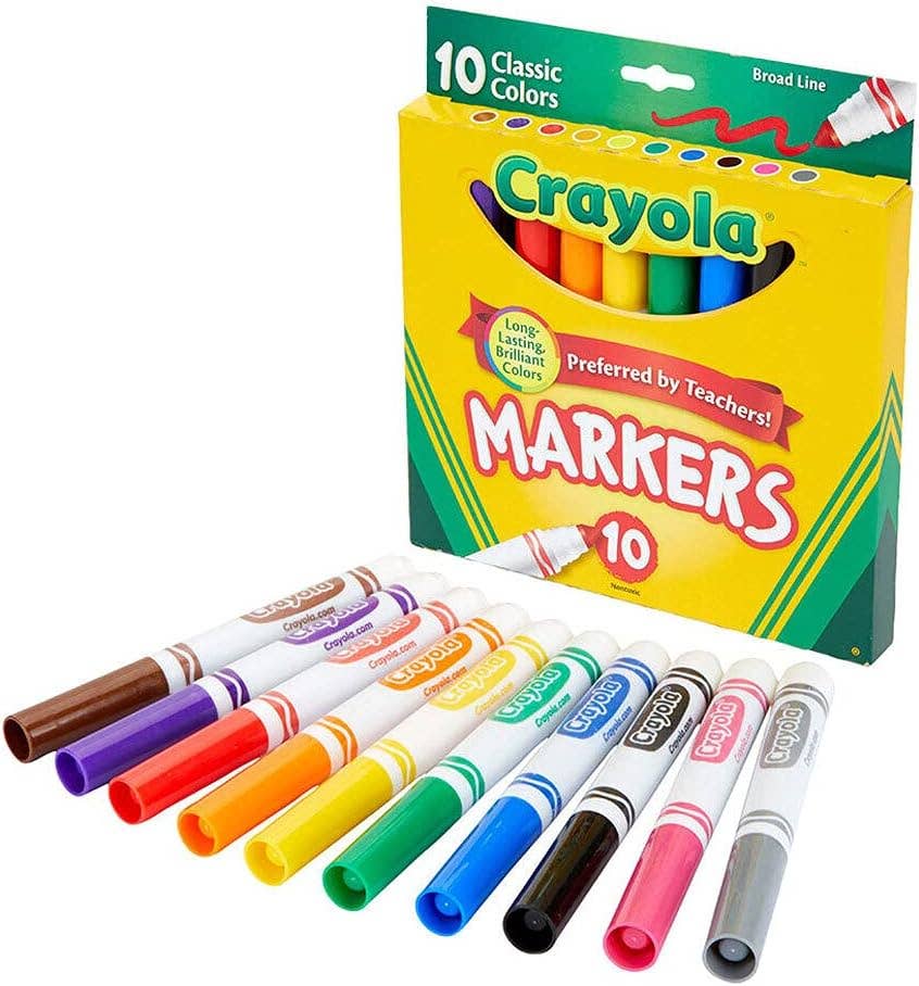 First Choice Buying - Wholesale Markers - Kids & Baby - Crayola Classic Broad Line Markers, 10 Count1