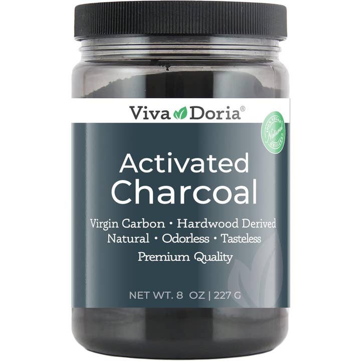 VIVA DORIA INC. - Venta al por mayor Suplementos/vitaminas para beber - Carbón activado en polvo, apto para uso alimentario, 8 onzas