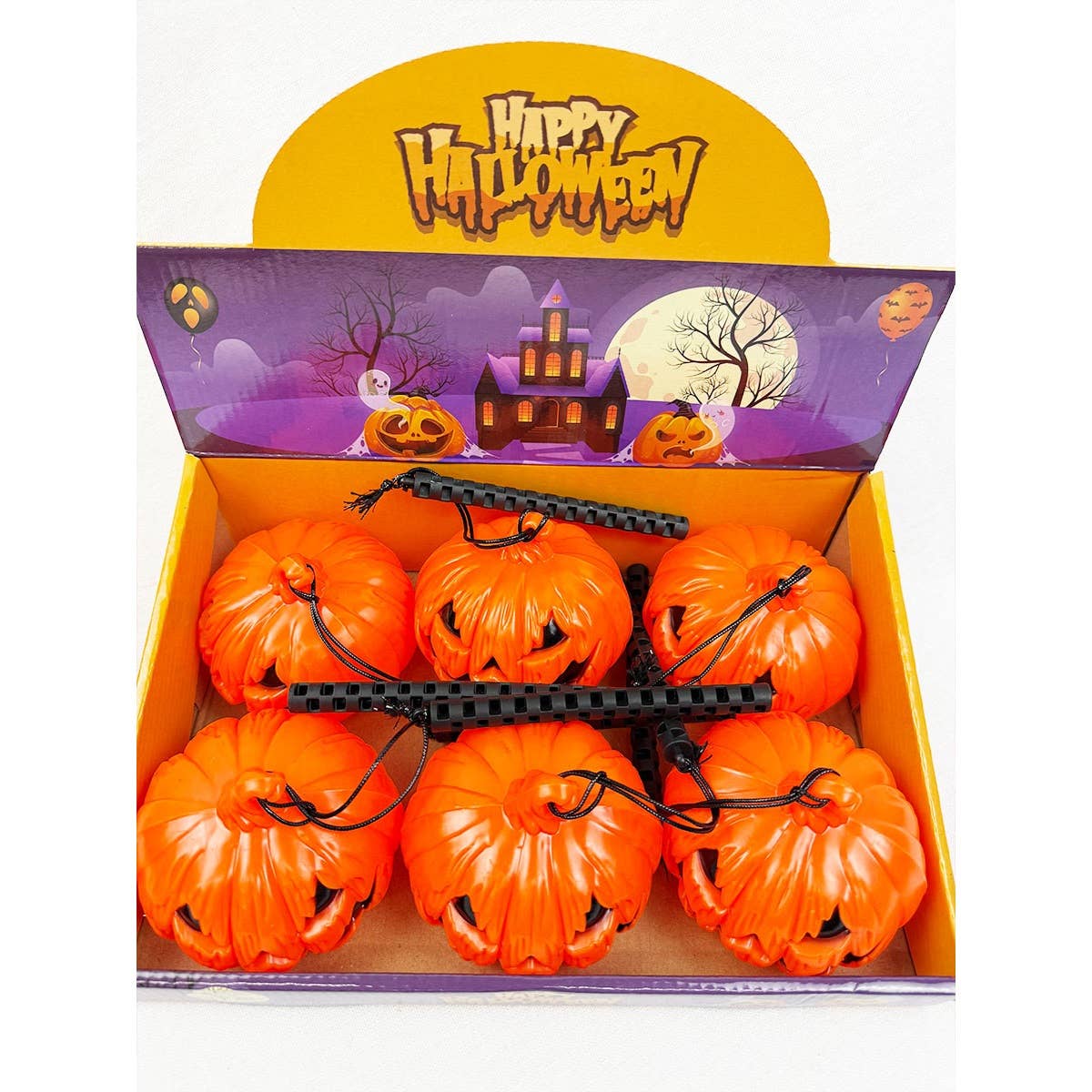 ORANGE Jumbo Halloween Pumkin Lantern with Handle for wholesale on Faire7