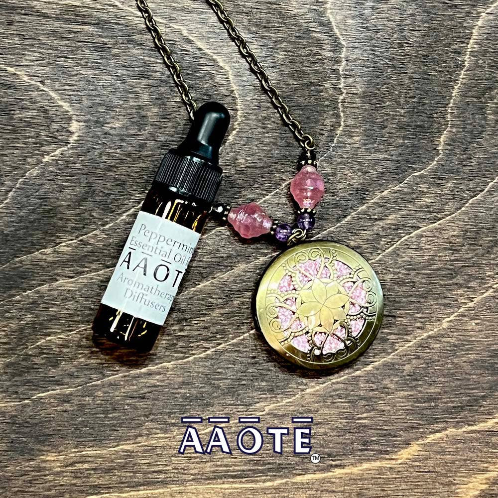 AAOTE - Wholesale Aromatherapy Necklace - Aromatherapy Locket Essential Oil Diffuser Necklaces on Beaded Chain 20