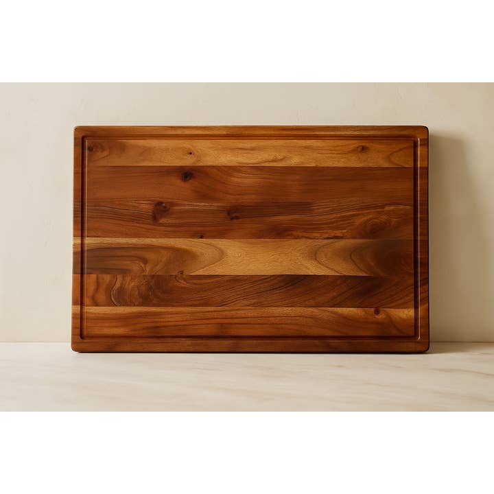 Valor Home Goods - Wholesale Cutting board - 22" Long Acacia Wood Cutting Board Oversized Trencher2