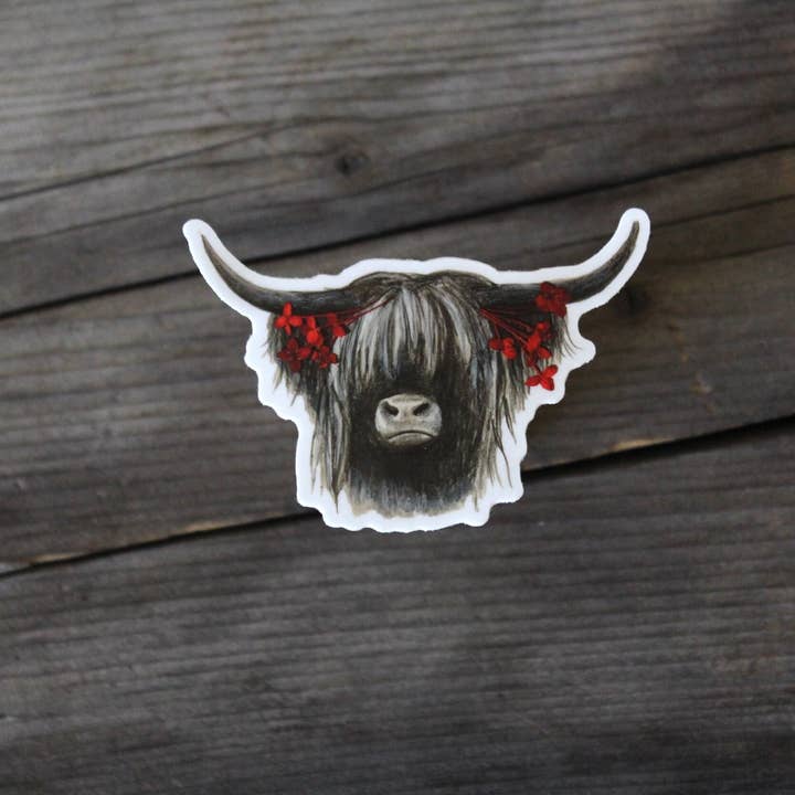 Highland Cow Sticker for wholesale by ReLove By Love LLC