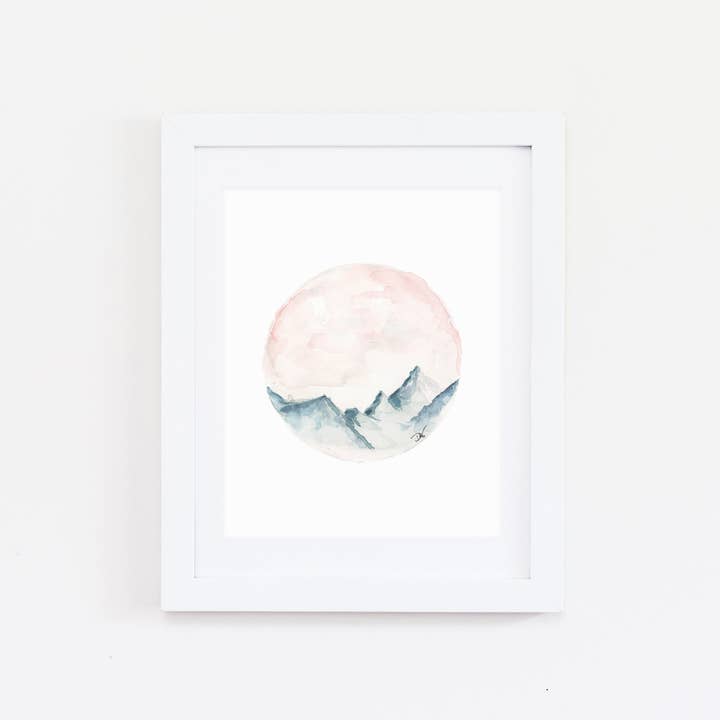 Imprimé aquarelle des montagnes Wasatch pour la vente par Made by Deborah