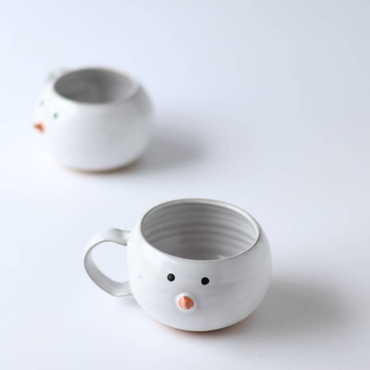 Gravesco Pottery - Wholesale Koffiemok - Snowman handgemaakte koffiemok Kerst Winter aardewerk 5