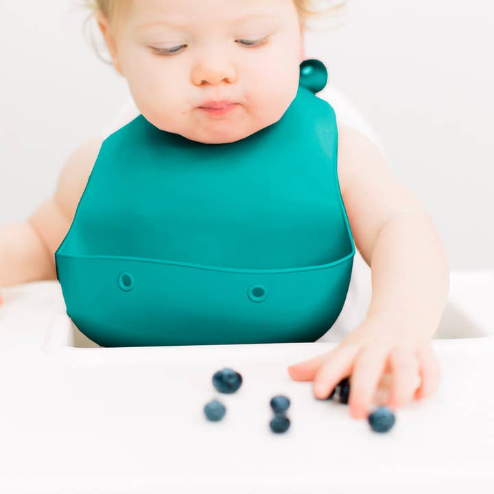 Bazzle Baby - Vendita all'ingrosso Bavaglino - Neonati - Confezione mista di bavaglini per alimentazione arrotolabili in silicone + chiusura a bottone2