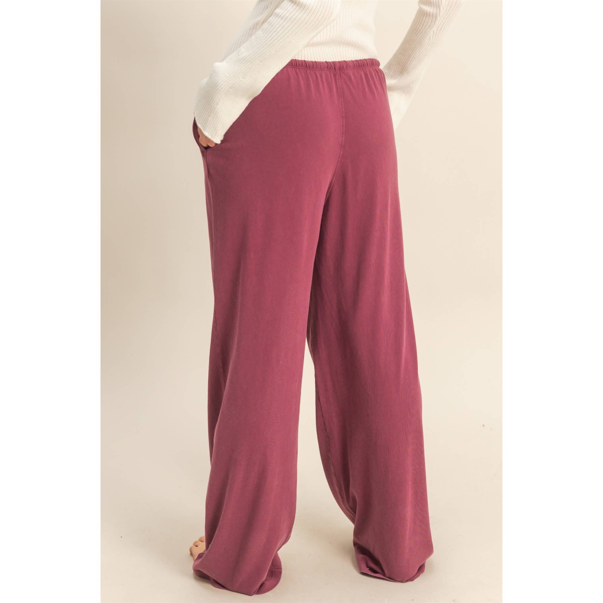 Double Zero - Vendita all'ingrosso Pantaloni sportivi/da jogging loungewear - Donna - Pantaloni rilassati a vita con coulisse lavati con minerali3