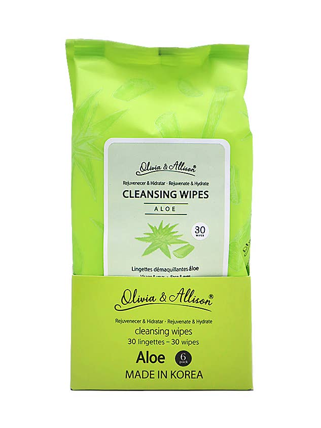 Makeup She MIT004 Cleansing Wipes Aloe - 6pc for wholesale by PINEAPPLE Beauty
