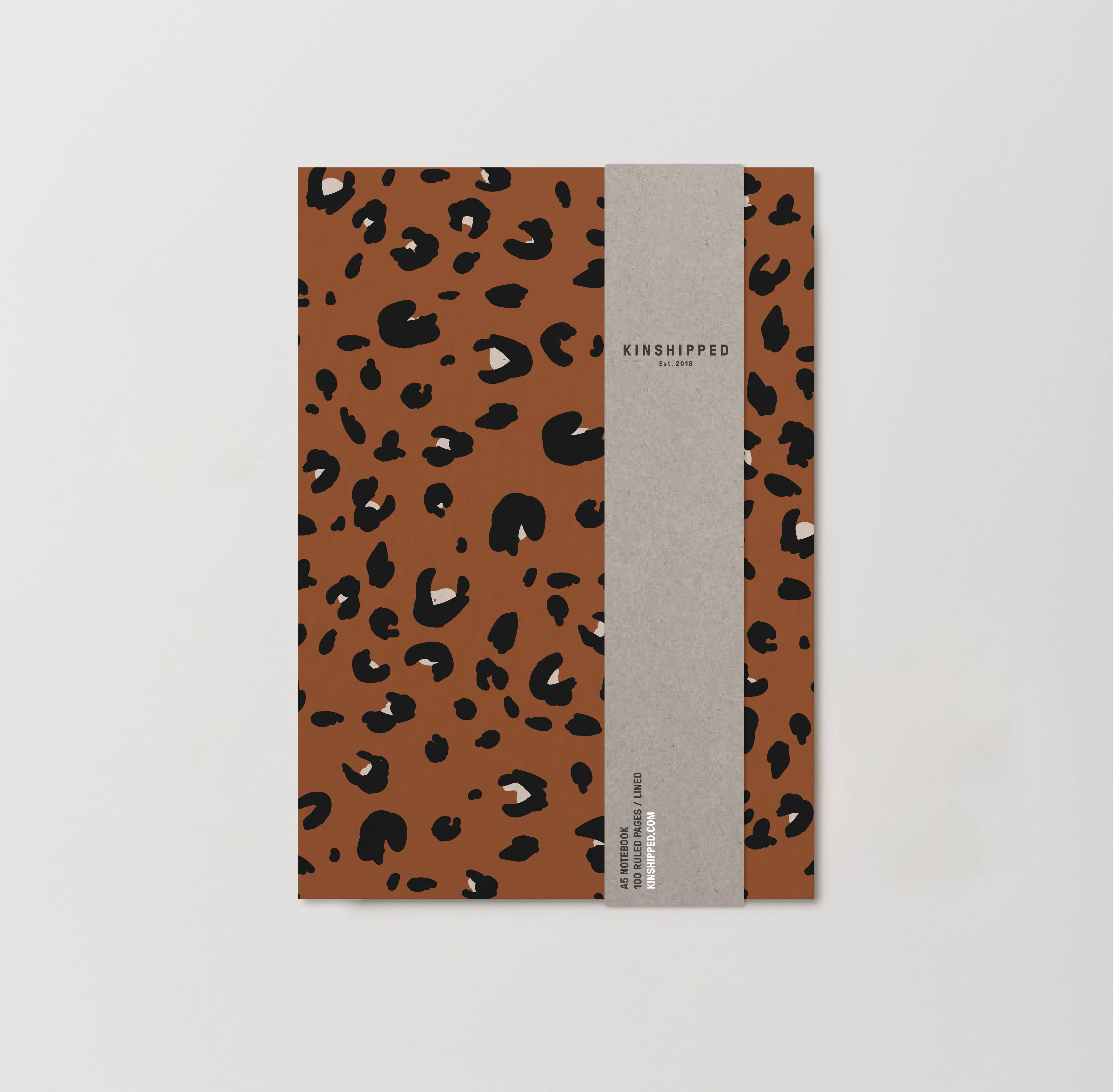 Kinshipped - Wholesale Notebook - A5 PRINT NOTEBOOKS - GRID/LEOPARD/BLOCK/DASH3