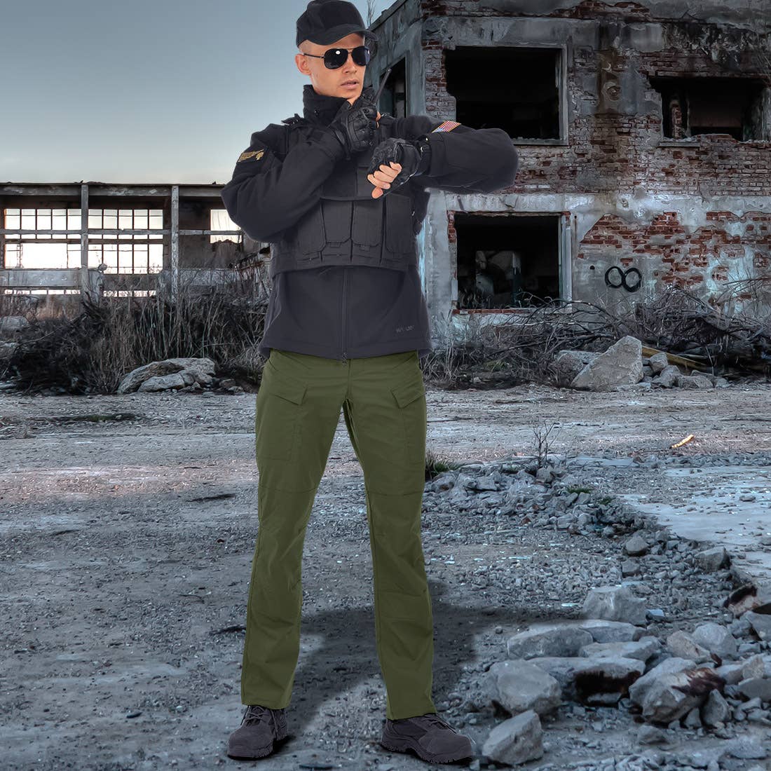 Qing Dao Lai Si Ma Te Fang Zhi You Xian Gong Si - Wholesale Pants - Men's - Men's Work Cargo Pants Ripstop 14 Pockets Water Resistant28