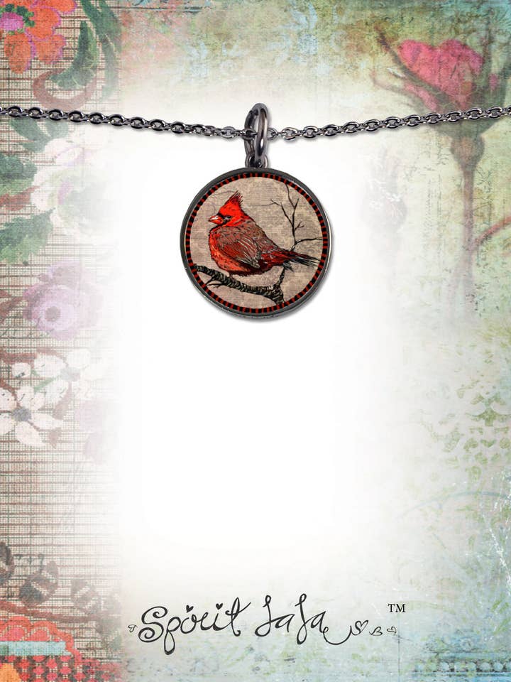 Cardinal Circular Pendant for wholesale by SPIRIT LALA LLC