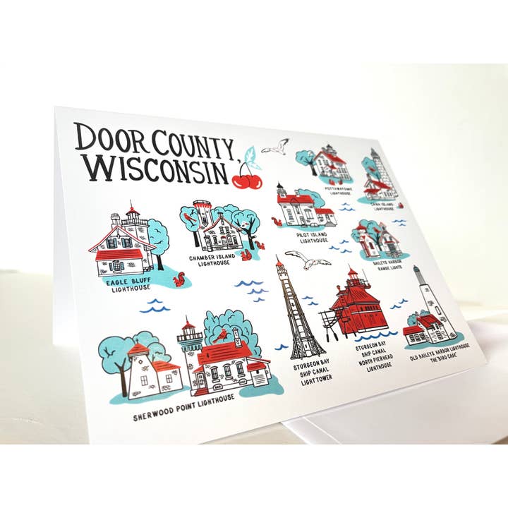 Door County Lighthouse Notecard (Case) för wholesale av HANmade Milwaukee