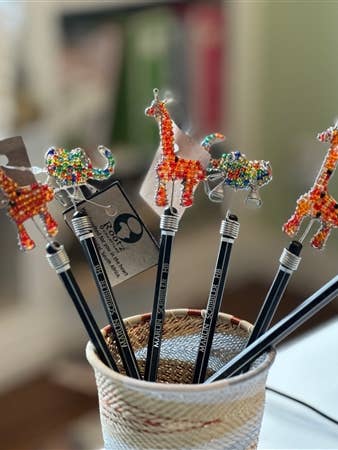 Beaded Animal Pencils for wholesale by Bridge for Africa