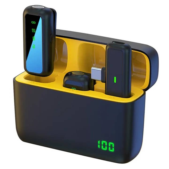 GulleeGadgets - Wholesale Lapel Pin/Button - SX6 Digital Wireless Lapel Mic Set For Type-C & IPhones6