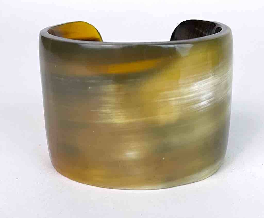 The Niger Bend - Wholesale Cuff Bracelet - Wide African cow horn cuff bracelet, assorted shades2